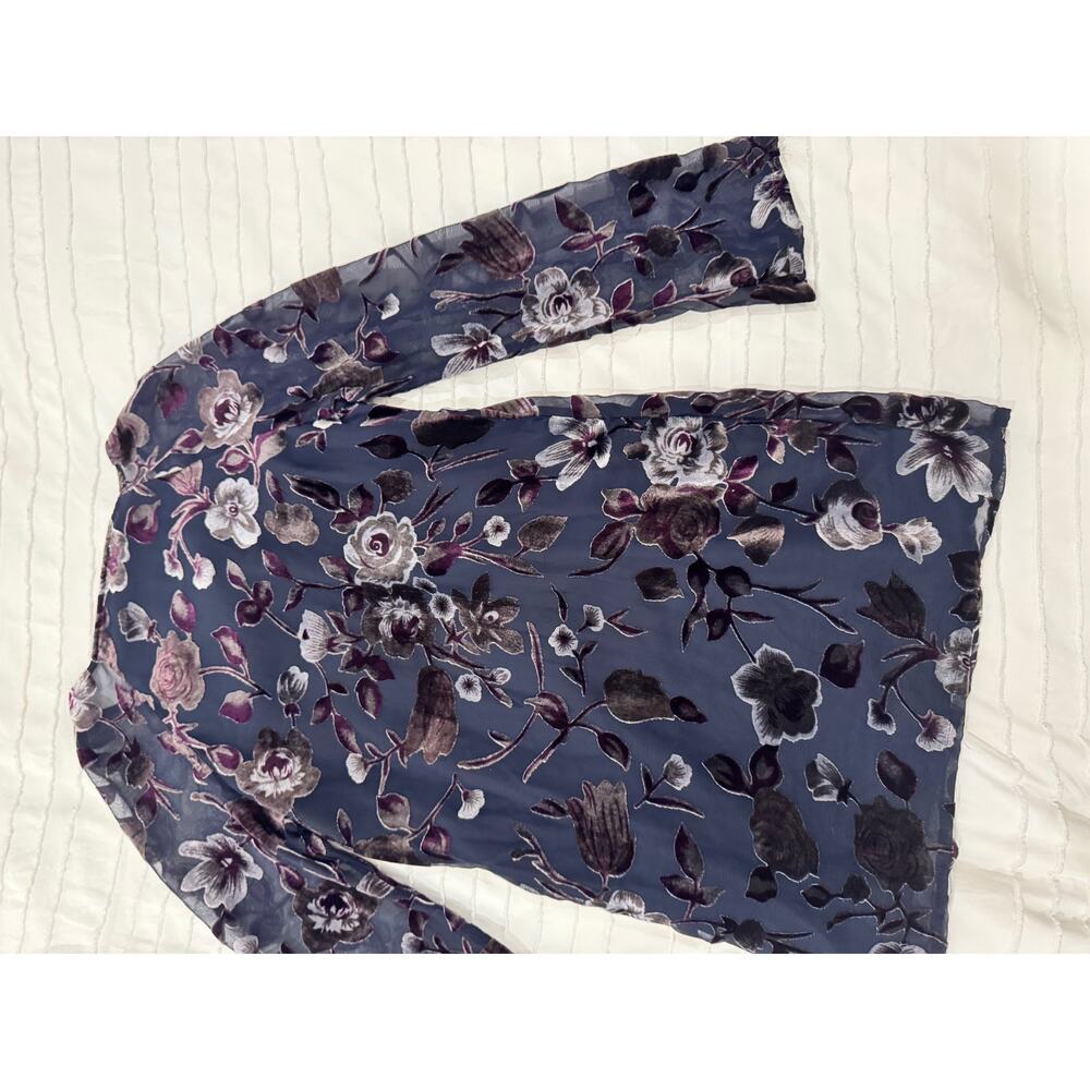 UO Burnout Velvet Floral Dress Women’s Small Whimsigoth Witchy Fairy Bell Sleeve - Picture 13 of 16
